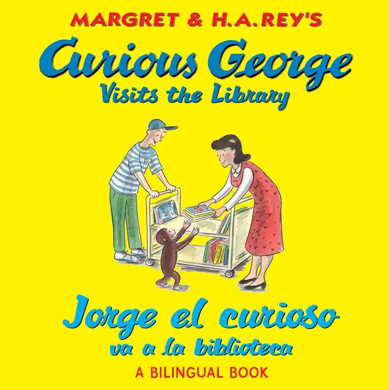 Curious George Visits the Library / Jorge el curioso va a la biblioteca (Bilingual, English/Spanish) Free Returns