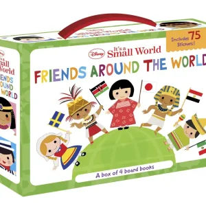 Price Cut Friends Around the World - Disney It's A Small World 4 Board Books & 75 Stickers