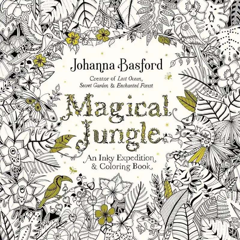 Seasonal Sale Magical Jungle: An Inky Expedition and Coloring Books for Adults (Carton of 24 Adult Coloring Books)