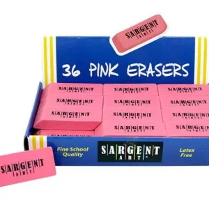 Express Delivery Eraser: 36-Pack, Pink, Large (Carton of 5 36-Packs, 180 Total)