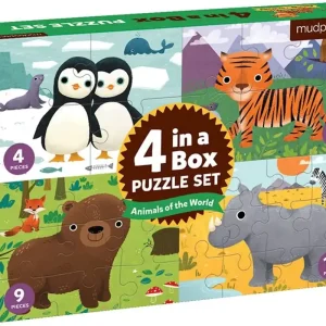 Animals of the World 4-in-a-Box Puzzle Set Popular
