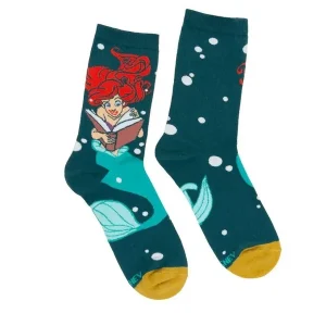 Princess Ariel: I Want to be Where the Books Are Socks (Adult Small) (Carton of 20 Paris of Socks) Editor’s Pick