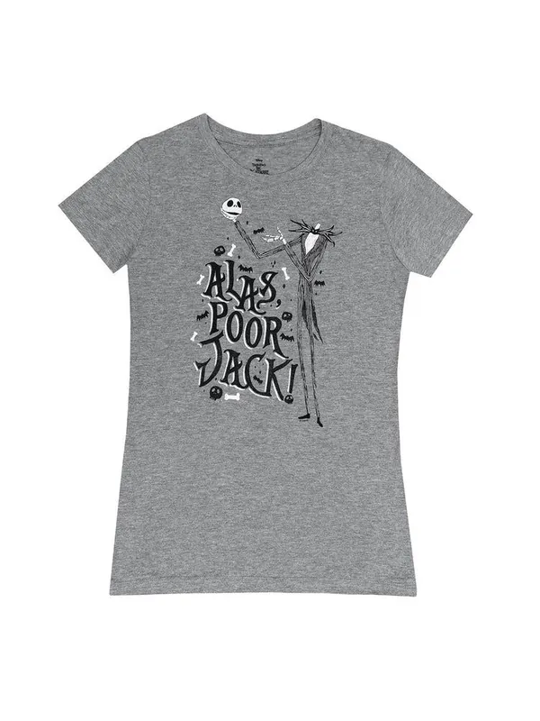 Bargain The Nightmare Before Christmas: Alas, Poor Jack! Crew Neck T-Shirt (Women's Large) (Carton of 26 Shirts)