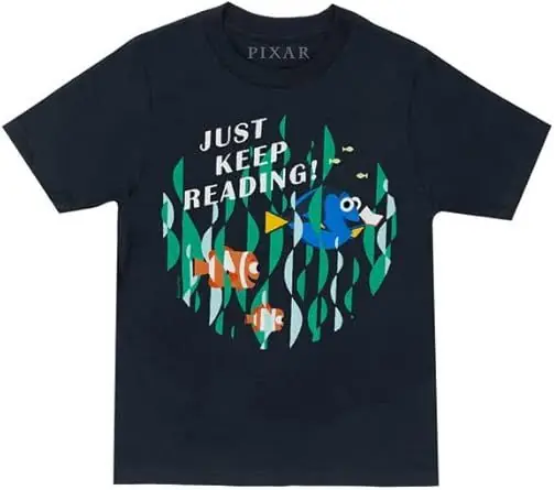 Finding Nemo: Just Keep Reading T-Shirt (Kids' 14/16) (Carton of 30 Shirts) Luxury