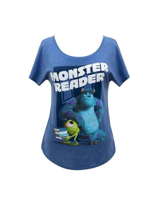 Monsters Inc: Monster Reader Relaxed Fit T-Shirt (Women's Medium) (Carton of 30 Shirts) Super Sale