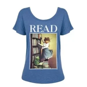 Cheap The Muppets: Miss Piggy and Kermit the Frog READ Relaxed Fit T-Shirt (Women's XS) (Carton of 30 Shirts)
