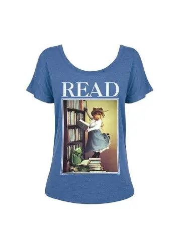 Cheap The Muppets: Miss Piggy and Kermit the Frog READ Relaxed Fit T-Shirt (Women's XS) (Carton of 30 Shirts)