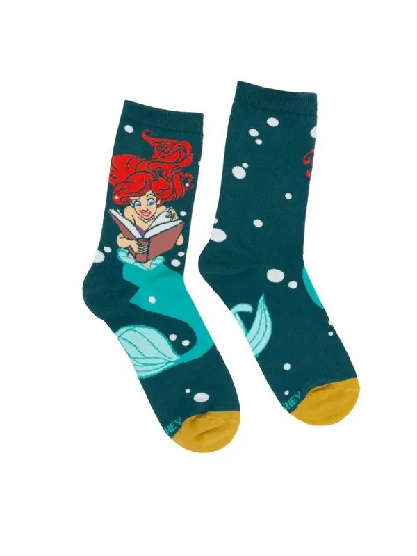 Princess Ariel: I Want to be Where the Books Are Socks (Adult Small) (Carton of 120 Pairs of Socks) Limited Offer