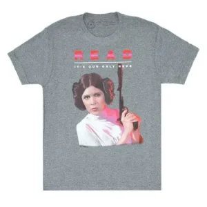 Star Wars: Princess Leia READ T-Shirt (Adult Small) (Carton of 21 Shirts) Price Cut