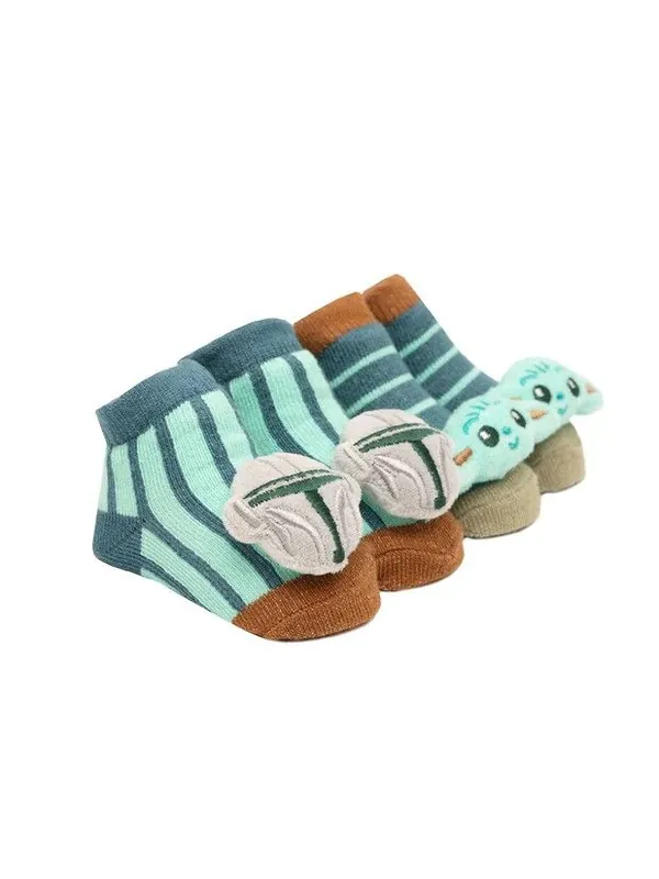 Star Wars: Grogu Rattle Socks 2-Pack (12 Months) (Carton of 36 Pairs of Socks) Viral