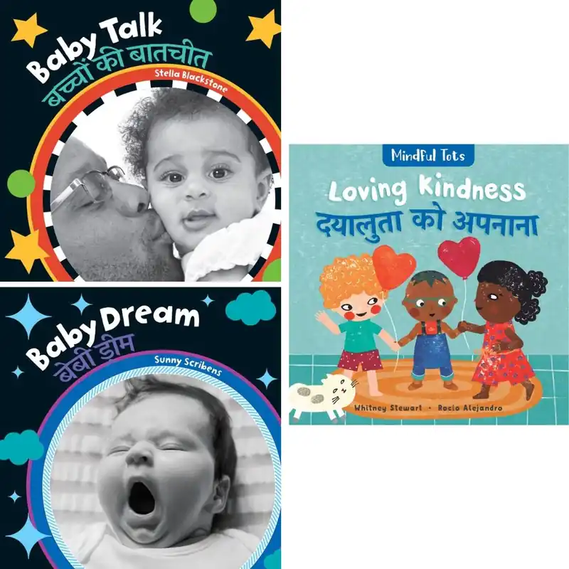 Baby's Day & Mindful Tots (Bilingual, English/Hindi) (Collection of 12 Board Books) Best Choice