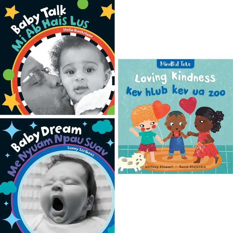 Baby's Day & Mindful Tots (Bilingual, English/Hmong) (Collection of 12 Board Books) Order Now
