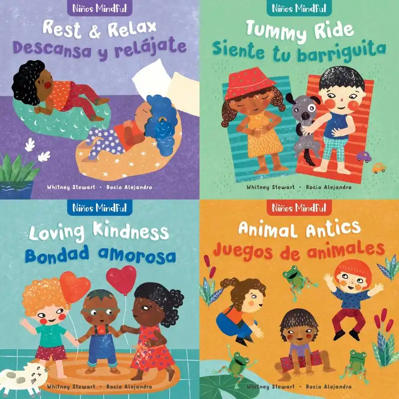 Mindful Tots Bilingual (Bilingual, English/Spanish) (Collection of 12 Board Books) New Release