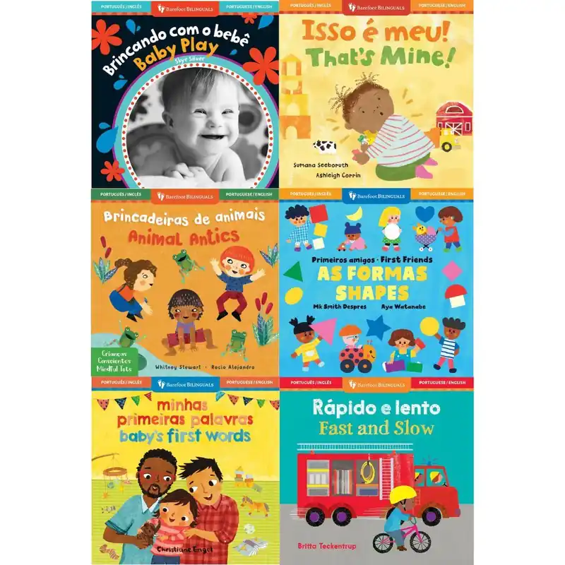 Bilingual Board Book Bundle: Portuguese (Collection of 18 Board Books) Flash Sale