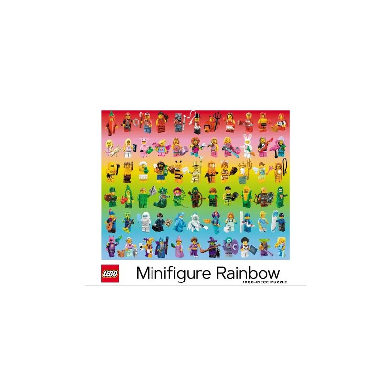Modern LEGO Minifigure Rainbow 1000 Piece Puzzle